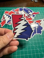 Georgia Stealie – Grateful Dead – Laminated Vinyl Sticker 3″x3″