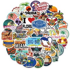 10 Random Florida Stickers FL Sunshine State Decals Laptop Hydro Free Shipping!