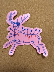 Vinyl Sticker Frida Kahlo’s 1946 The Wounded Deer Whimsical PopArt Oddity Horror