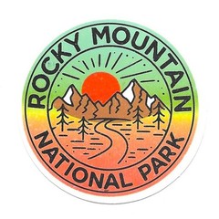Rocky Mountain National Park Die Cut Vinyl Sticker Decal Colorado Travel