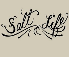 Salt Life Vinyl Decal Sticker UV Rated for Car Boat Window Black Ocean