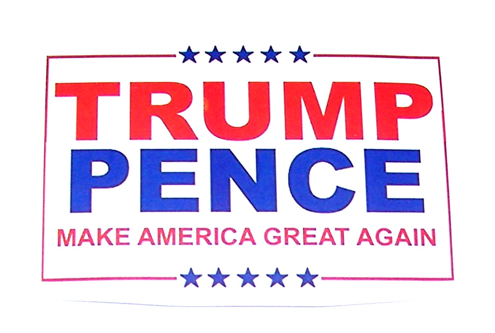 DONALD J. TRUMP Cut Sticker Decal Campaign Politics President Donald Trump