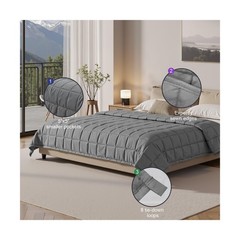 Weighted Blanket for Adults – 15lbs 48″x72″ Cooling Heavy Blank… USA FAST SHIP