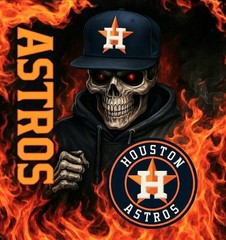 Astros Skull Fan Sticker Decal Laptop Wall Mirror Cup Tumblr Locker Bin
