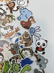 Lot Of 163 Random Small Animal Stickers Decals {HH}
