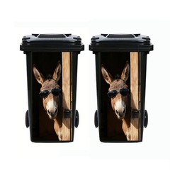 Animal Trash Can Decal Sticker Large Bin Decor DIY Removable Vinyl Waste Bin New
