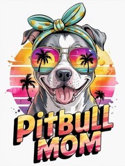 Pitbull Mom Sticker Decal Laptop Wall Mirror Cup Tumblr Locker Bin
