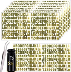 2500 PCS Mini Letter Stickers Small, Cursive Font 1/2 Half Inch (0.5 to 1 in)