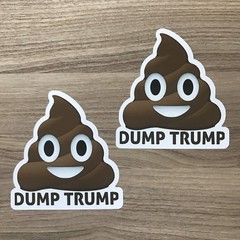 Dump Trump Poop Donald Trump 4″ Tall Vinyl Sticker – BOGO