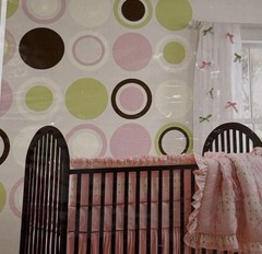 New Wall Pops Vinyl Wall Art Brown, Green, White Large Dots/Circles Lot(5)