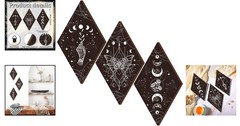 Unique Butterfly & Moon Phase Wall Decor – 3-Piece Rustic Art Set for Any Room