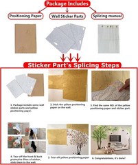 Elegant 3D Tree Wall Art – DIY Acrylic Family Tree Decal 98″x51″ Waterproof