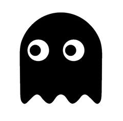 PAC MAN GHOST, SET OF FIVE, DOTS INCLUDED Decal Sticker for Car, Laptop