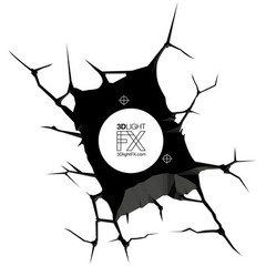 3D Deco Light FX Avengers Replacement Crack Wall sticker Led Wall Light Sticker