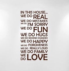 In This House We Do Vinyl Wall Decal Sticker Family Quote Giggle Art Inspire