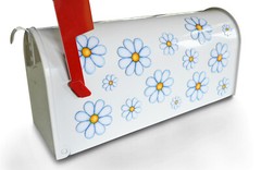 Mailbox Magnet (Partial Cover) White Daisies Various Sizes Set of 14 for Summer