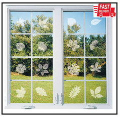 Window Decals for Bird Strikes,52 Pieces Large Leaf Shape anti Collision Window