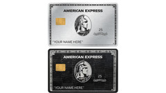 Small Chip Credit Card Skin Amex Black Platinum Vinyl Decal Sticker