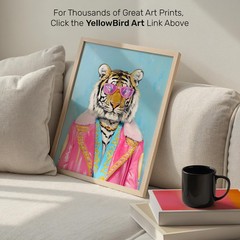 Tiger Pop Art Wall Decor 11×14 – Funky Animal Print for Home Office – Maximal…