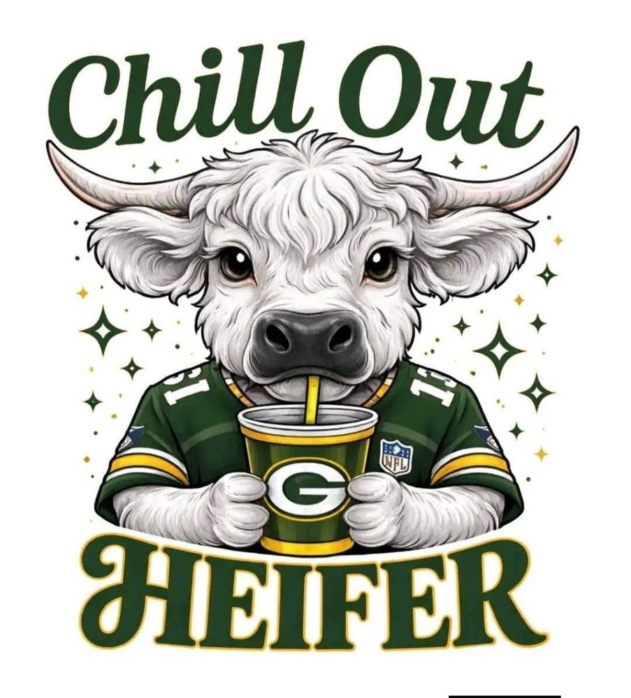 Chill Out Heifer Greenbay Sticker Decal Laptop Wall Mirror Cup Tumblr Locker Bin