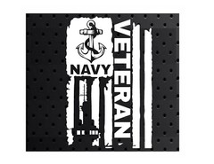 DISTRESSED UNITED STATES NAVY FLAG VETERAN VINYL DECAL STICKER 3.8″ x 6.0″