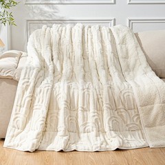 Cottonblue Jacquard Weighted Blanket for Adults 15 lbs Queen Size, Soft Fluff…