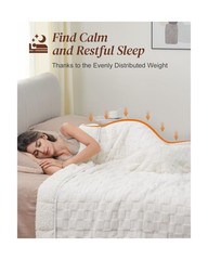 Kivik 15 lbs Weighted Blanket for Adults, Buttery Soft Checkered He… Fast Ship