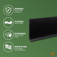 S 75598 21/2 In. X 48 In. Black Vinyl Wall Base
