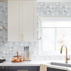 Azulejos Adhesivos Arabescos Gruesos Tonos Claros Para Pared De Lujo Pro