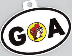 Buc-ee’s Georgia Small Oval Sticker Advertising Logo – Logo GA – 2.75 x 4.25