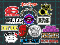 15 90s NY Hip-Hop Rap Sticker Pack -Clear, Holographic, or White – Boom Bap Nas