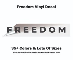 FREEDOM Decal Vinyl Transfer Sticker Die Cut Car Window Laptop Charlie Kirk
