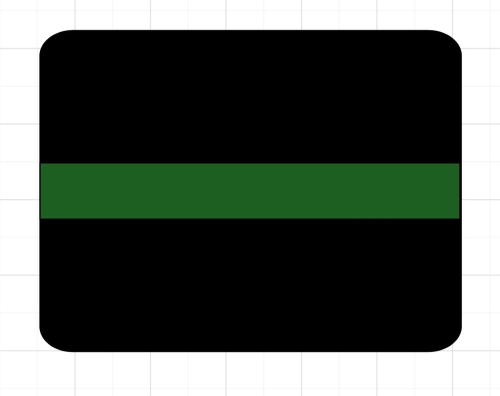 STICKER thin green line vinyl laminated glossy made in USA veteran