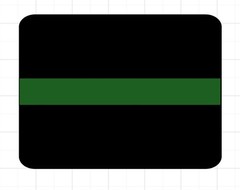 STICKER thin green line vinyl laminated glossy made in USA veteran