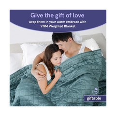 YnM Cooling Weighted Blanket for Adults, 15lbs Heavy Bed Throw … USA FAST SHIP