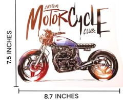 Motorcycle Easy Iron on Sublimation Stickers Biker T-shirts Hoodies Hat (3 Pack)