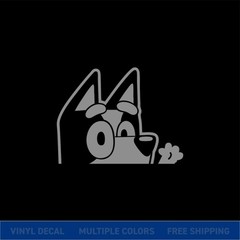Bluey Peeker – Glossy Cut Vinyl Car Decal – Multiple Sizes & Color
