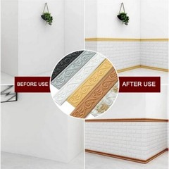 15ft Waterproof 3D Wall Border Wall Paper Decor Sticker Self-adhesive Home DIY