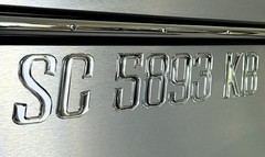 Chrome Boat Registration Numbers Letters 3D Raised Domed Marine Decals