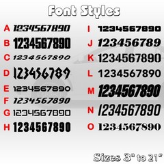 Racing Car numbers 2 pack circle die-cut decal door custom number rally sport