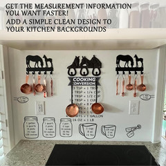 Kitchen Unit of Measurement Conversion Chart, Vinyl Measuring Conversion Decals