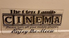 Cinema Theatre customized sign home movie theater vinyl wall decor mural decal