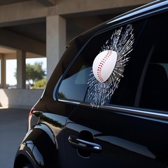 3D Prank Broken Glass Car Sticker Self Adhesive Vinyl Decor