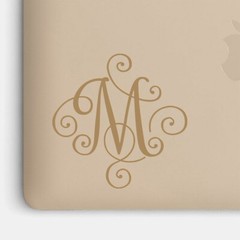SCROLL MONOGRAM INITIAL Vinyl Decal Sticker – Decorative Letter Script Lettering