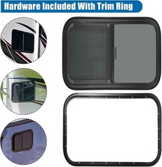 Horizontal RV Windows- 24″ W x 20″ H – Tinted Sliding RV Window with Net