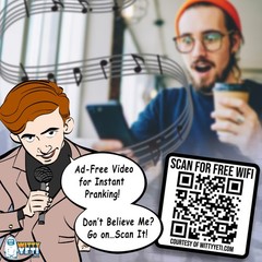 Witty Yeti 2×2 in. Fake Wifi Prank Ad-free QR Code Stickers, 25 Pack