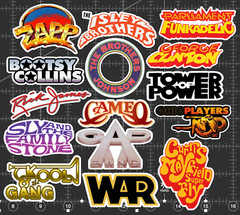 15 Funk Band Logo Stickers -Clear, Holographic, or White – Parliament Funkadelic