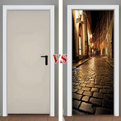 3D Alley at Night Wallpaper Murals – Self Adhesive Vinyl Removable Art Door Deca