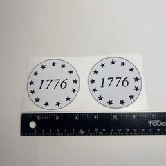 1776 Vinyl Decal Sticker Laminated Circle Decal Pack of 2