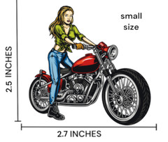 Motorcycle Easy Iron on Sublimation Stickers Biker T-shirts Hoodies Hat (3 Pack)